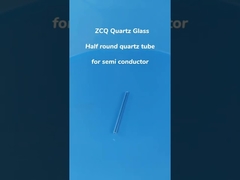 Semi Circular Transparent Quartz Tube Multi Hole For Semiconductor