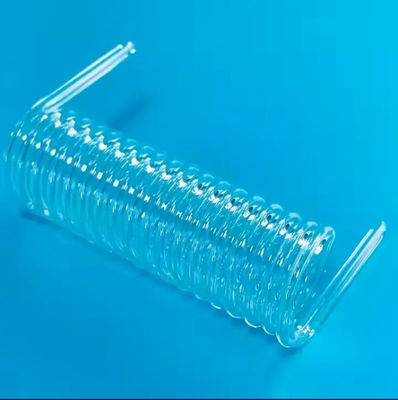 High Temperature Mechanical Accessories Quartz Spiral Tube Quartz Glass Test Tube For Lab
