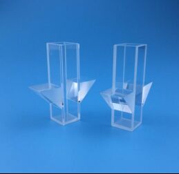 Square Clear Quartz Glass Cuvette With Optical Critical Section